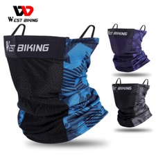 WEST BIKING Cycling Half Face Mask Cover Ice Silk Scarf Bandana Ear Hanging