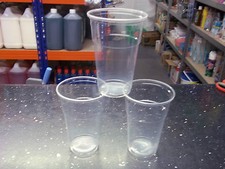 CLEAR STRONG PLASTIC PINT HALF PINT TUMBLERS PARTY BEER GLASSES CUPS