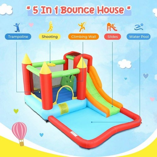 Inflatable Bouncer House w/Air Blower Bouncy Castle+Slide, Pool, Climbing Wall^⭐ - Picture 2 of 17