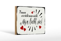 Holzschild Spruch 12X18 Cm Frauen Versteht Man Nicht Man Deko Schild