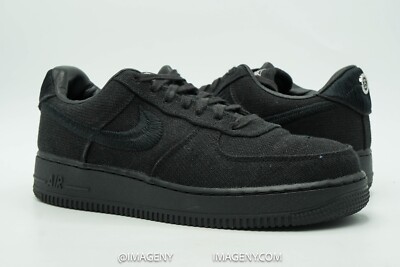NIKE AIR FORCE 1 LOW USED SIZE 13 STUSSY BLACK CZ9084 001