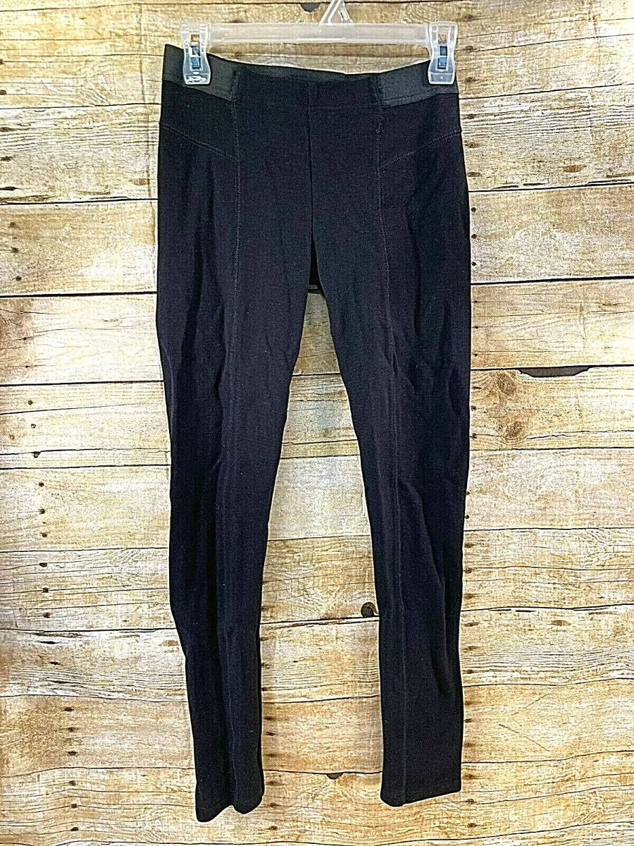 SIMPLY VERA VERA WANG RIBBED LEGGINGS STRETCH PANTS BLACK WOMEN'S