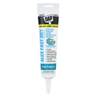 Alex Fast Dry 5 5 oz White Acrylic Latex Plus Silicone Caulk eBay
