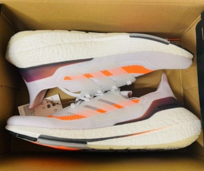 Adidas Ultraboost 21 in Dash Grey/Screaming Orange FY0375, MEN'S SIZE 13- NEW