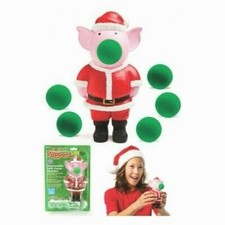 Hog Wild Holiday SANTA PIG Popper Toy Kids Safe Foam Ball Launcher NEW