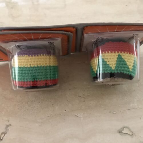 Wham-O Hacky Sack Footbag Freestyle Lot Of 2 Rastafarian Style Ships In Box New - Picture 1 of 2