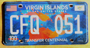 US VIRGIN ISLANDS - ST CROIX - CARIBBEAN ISLAND license plate 2017 PICK ONE