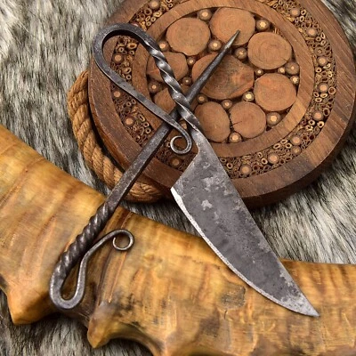 MAQSON Mittelalter Messer mit Esspfriem +Scheide Wikinger;Kelten handgeschmiedet 1017EA