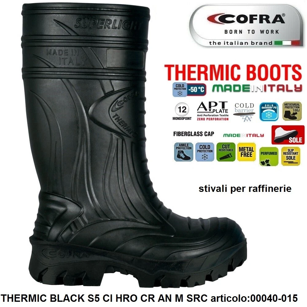 STIVALE ANTINFORTUNISTICA COFRA THERMIC BLACK S5 CI HRO CR AN M