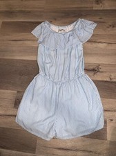 Abercrombie Kids  Girls Blue And White Stripe Romper Shorts  Size 11/12, EUC
