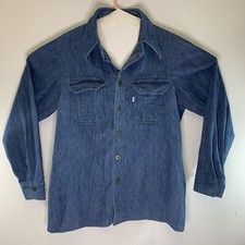 Rare VTG LEVI  S Panatela Sportswear Denim Jean Blazer Jacket Coat 80s Blue large
