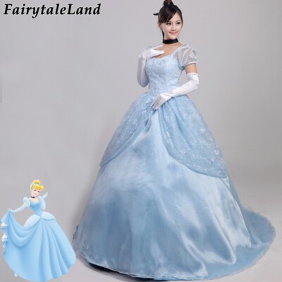Halloween Cinderella Cosplay Dress Princess Costume Adult