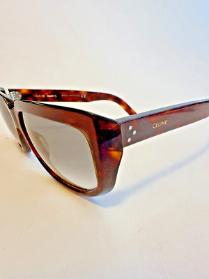 NEW AUTHENTIC CELINE CL40093I  01F SUNGLASSES TORTISE GREY GLASS LENS 58-14-140