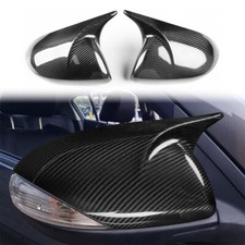Real Carbon Fiber Ox Horn Rearview Mirror Caps Cover For Mazda 3 Axela 2010-2013