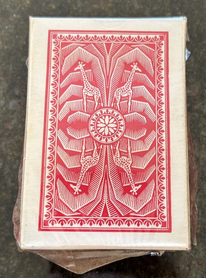 トランプ デック Vintage Giraffe Deck of Playing Cards #600 Red Sealed | eBay