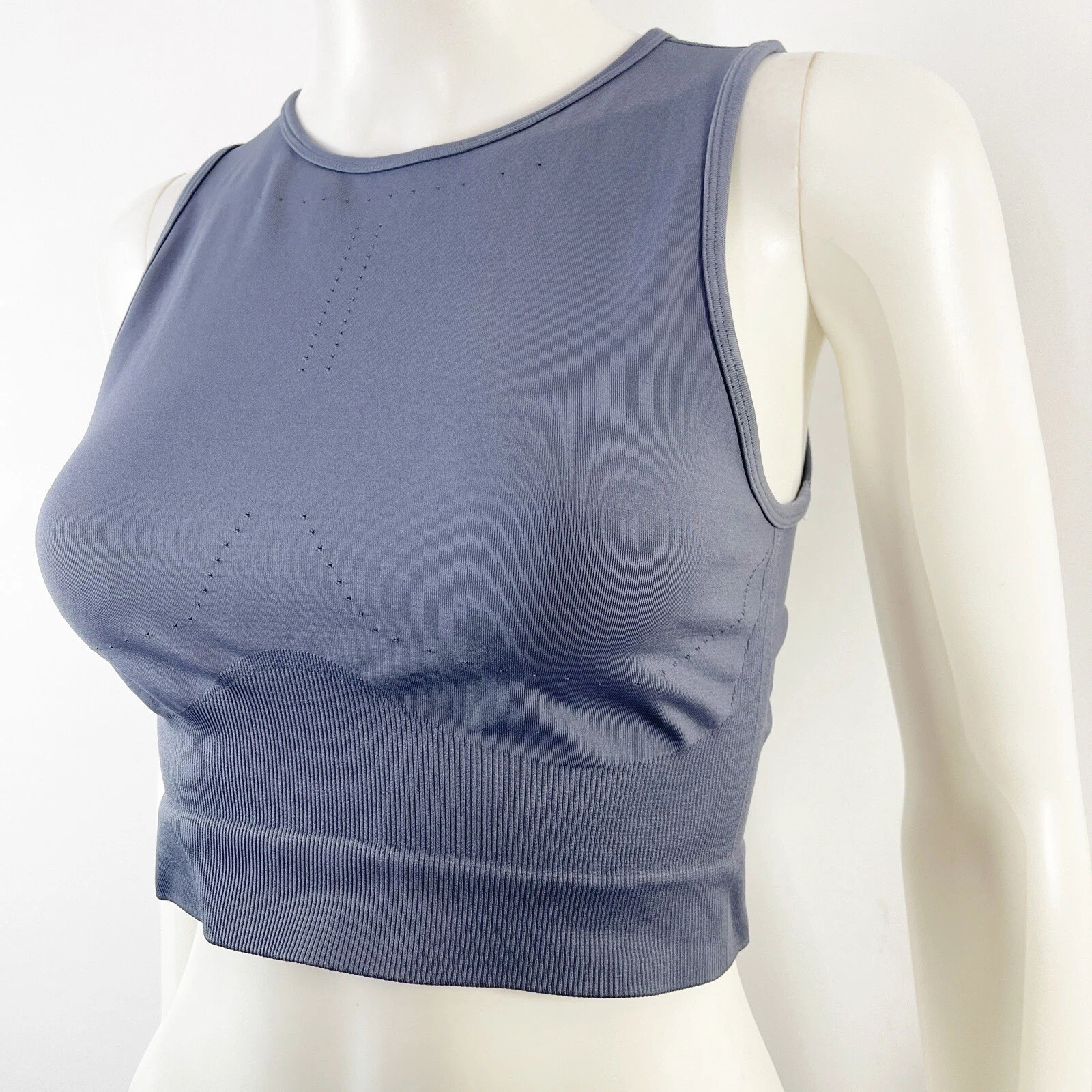 gymshark sleeveless workout crop keyhole back gym fitness tank-top