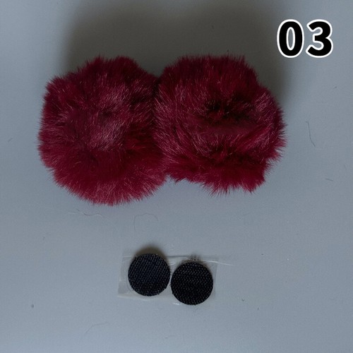 8CM Plush Bear Ear Electric Helmet Decors Accessories Sticker Cosplay Styling - Picture 6 of 29