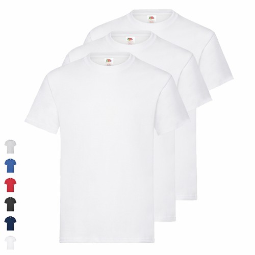 3er Pack Fruit of the Loom Heavy T Herren Basic T-Shirt Unisex NEU - Bild 1 von 6