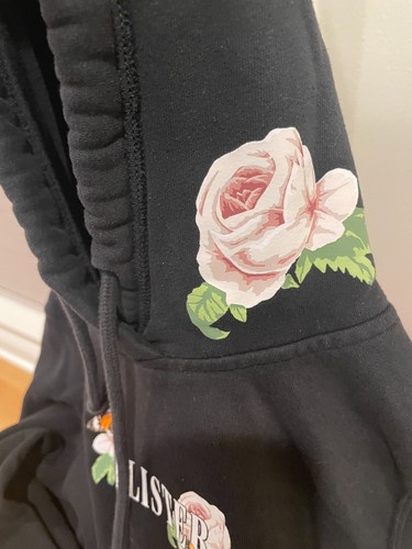 Girls Hollister black floral/butterflies hoodie XS - Picture 3 of 4