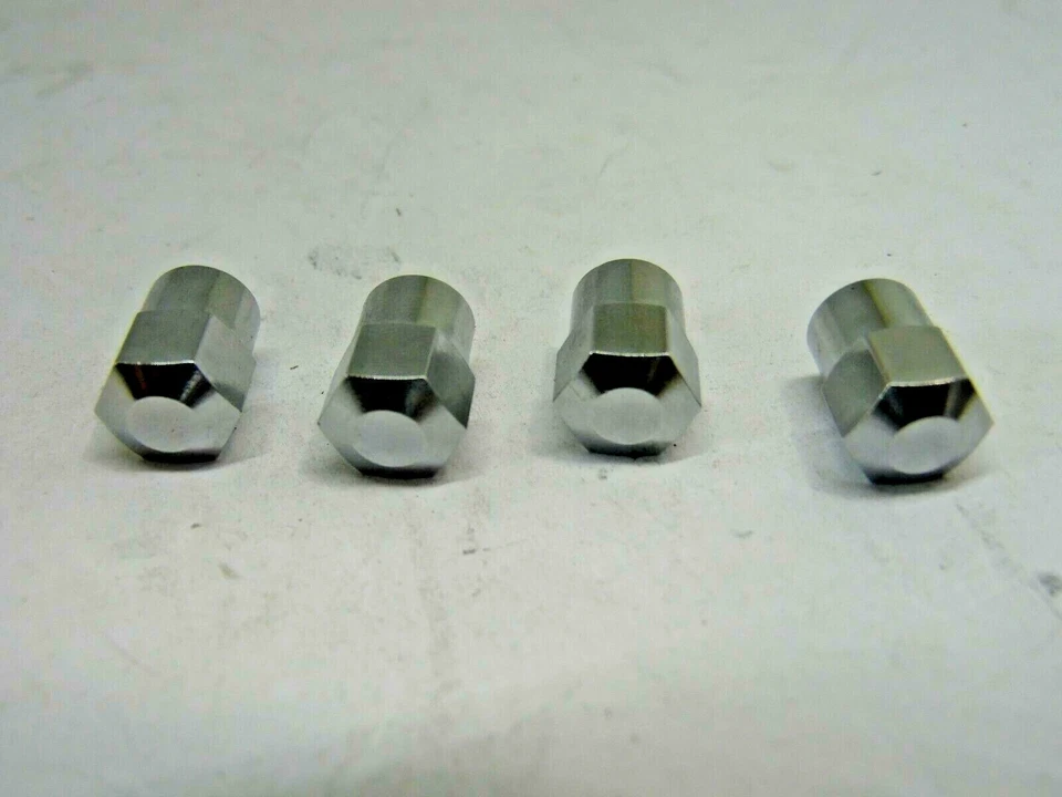 S345 4 TAMPAS DE EXTREMIDADE DE HASTE DE VÁLVULA DE PNEU CROMADO latão resistente - Imagem 3 de 4