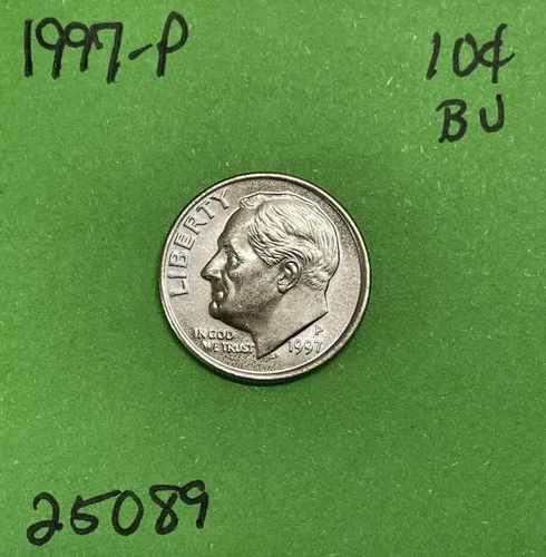 1997 P Roosevelt Dime 10c Gem BU US Coin See Pics