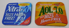 EMPTY Metal Tins, Collectible Vintage America Online (AOL), Set of 2