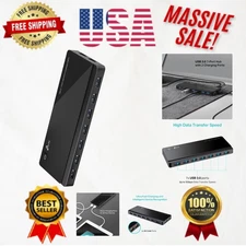 Ultra-Fast 5Gbps USB Hub with 7 Data & 2 Charging Ports - Compatible with All OS