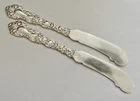 GORHAM Sterling Flat Handle Imperial Chrysanthmum Butter Knives- 6  1/2" - 71.3g