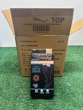 6 Pairs: Copper Fit Energy Unisex-Adult's Knee High Compression Socks Size: L/XL