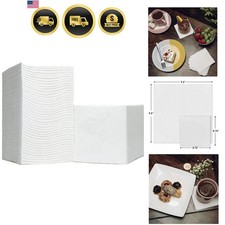 500 Pack Napkins Paper - Quality 3-Ply White Beverage Napkins - Restaurant, E...