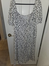 Cider Brand Milk Maid Style Dress In Cheetah Print Size 2X Plus NWT