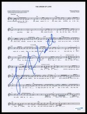 Lena Hall "Hedwig and the Angry Inch" SIGNED 'The Origin of Love' Sheet Music