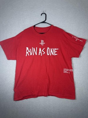 Houston Rockets Shirt Mens XL NBA Basketball Run As One Travis Scott Cactus Jack
