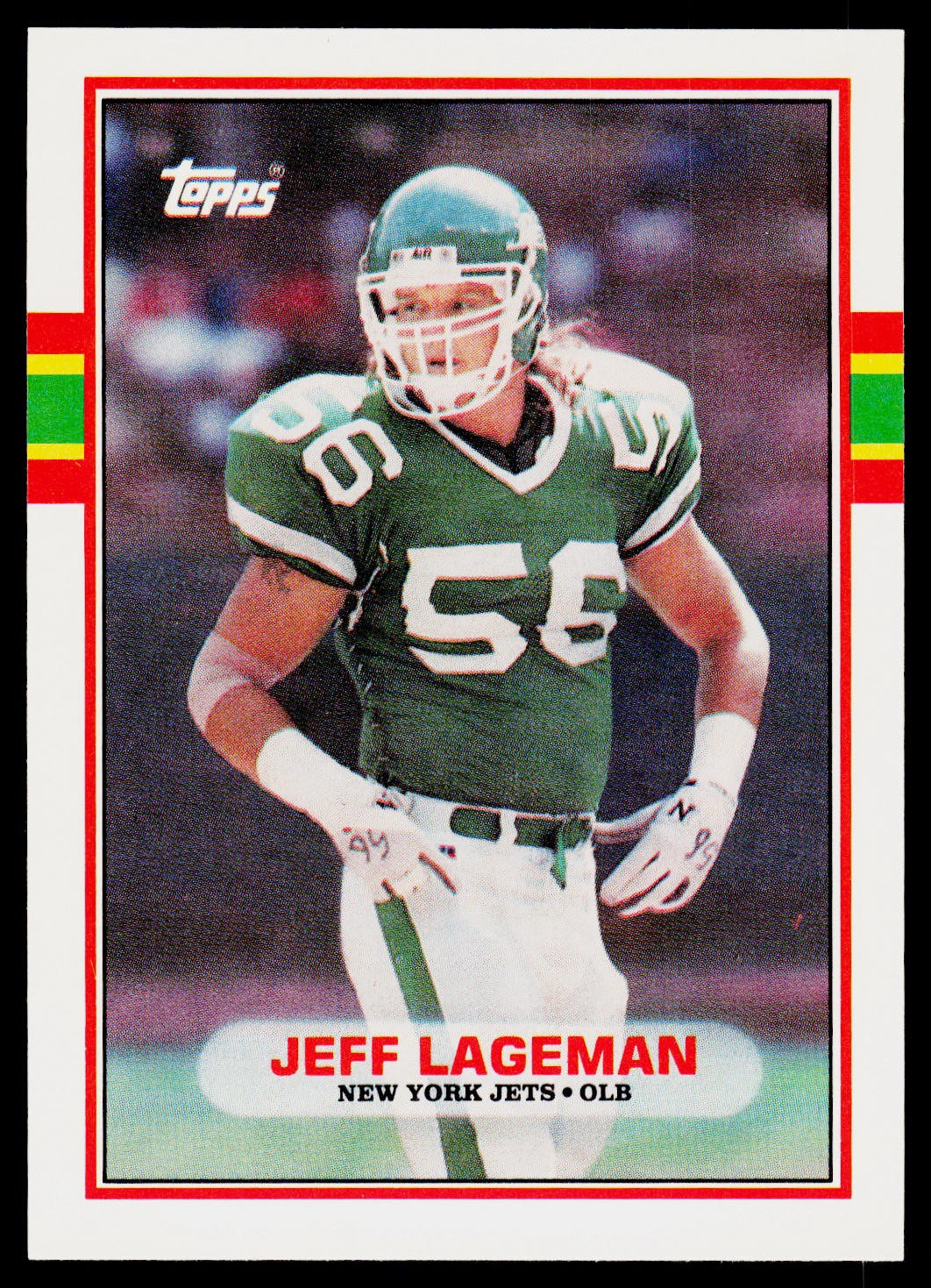 Jeff Lageman, 1989 Topps Traded, #49T, New York Jets,