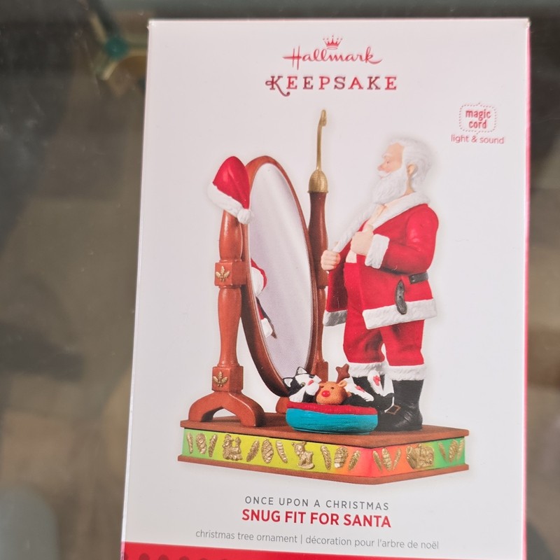 Hallmark Keepsake Once Upon a Christmas Snug Fit for Santa Magic Ornament Light