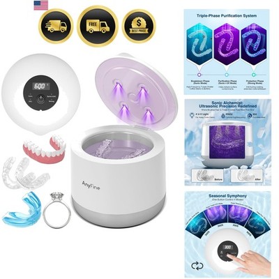 Advanced Ultrasonic Retainer Cleaner Machine for Dentures, Mouth Guards, Brac...