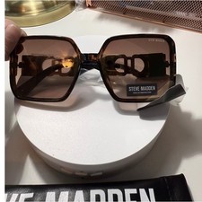 Steve Madden "Aleric" Sunglasses Tortoise Brown 100 UV Protection  Casual Luxe