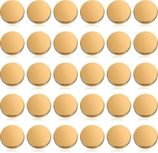Chuangdi 30 Pieces Metal Flat Button Alloy Shank round Shaped Sewing Button for 