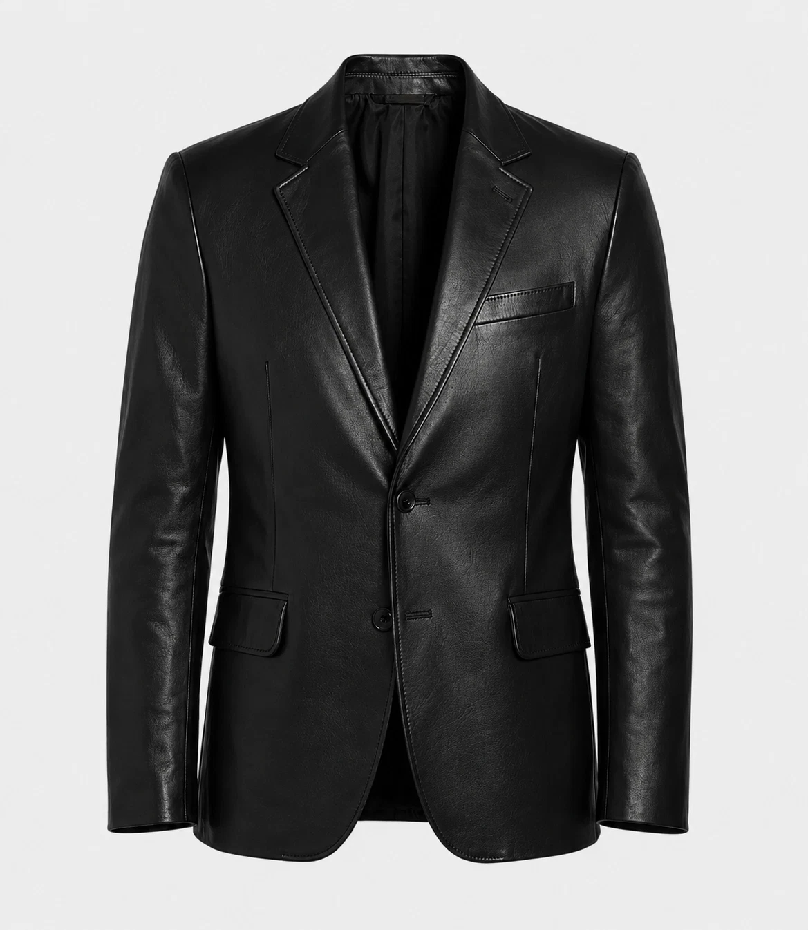 Men's Brown Suede Leather Blazer Classic Two Button Sport Coat Jacket