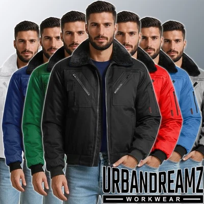 urbandreamz Pilotenjacke Arbeitsjacke Winter Herren Berufsjacke Winterjacke