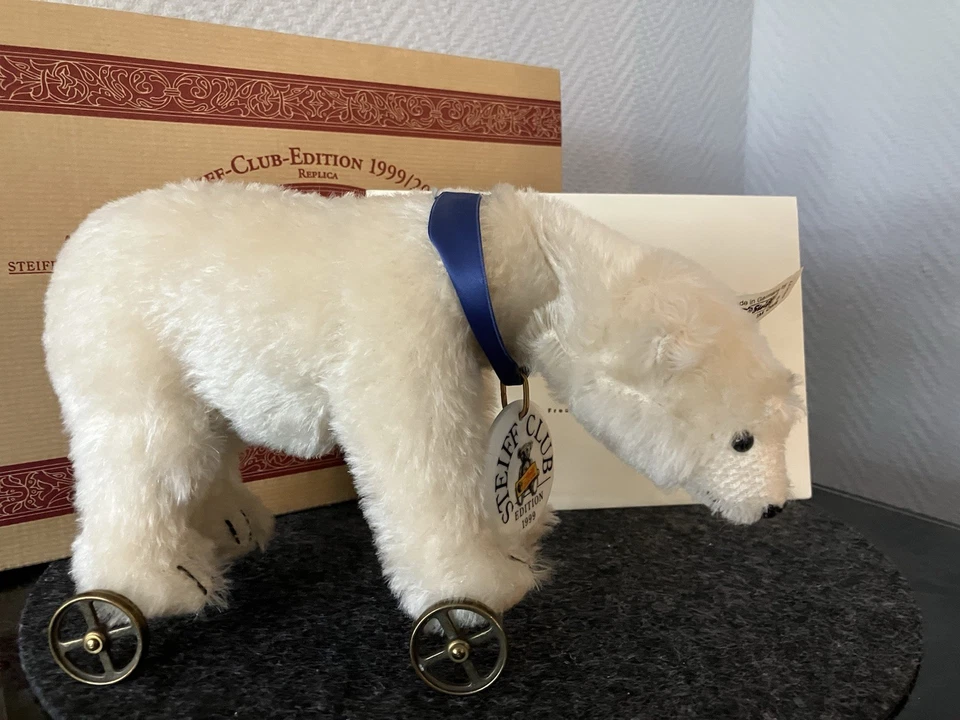 Steiff 420177 Eisbär auf Rädern im Originalkarton, mit Zertifikat - Bild 2 von 4