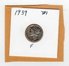 1939  Mercury Silver Dime F AC