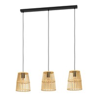 HäNgelampe Pendelleuchte Esstisch Stahl In Schwarz Holz In Braun E27 Fassung