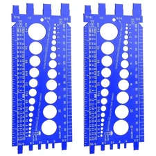 2 Pieces Nut Bolt Thread Gauge Checker Plastic Bolt Size and Thread Gauge Bol...