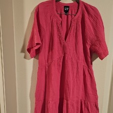 GAP Women's Vibrant Pink Midi Dress