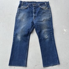 Vintage Levi's 517 Orange Tab Bootcut Blue Jeans Made In USA Size 36x29 90s