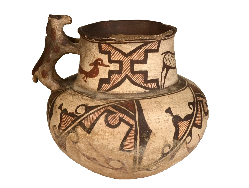 Effigy Pottery Indiana US Native American Pottery (1800-1934) for