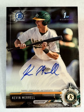 2017 Bowman Chrome 1st PROSPECT ROOKIE AUTO Kevin Merrell. item 11