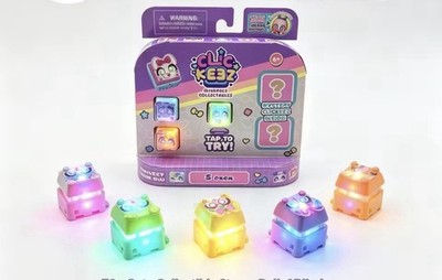 Clickeez Fidget Keycap Schlüsselanhänger, leuchtende LED 