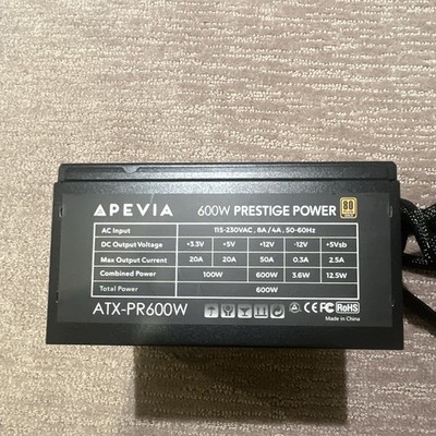 Apevia Prestige ATX-PR600W 600W ATX PSU 80 PLUS Bronze 24-Pin SATA PCIe